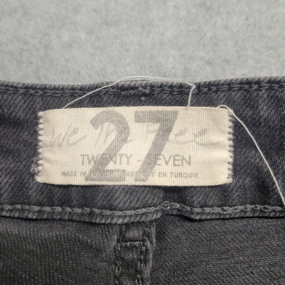 Free People We The Free High Rise Skinny Jeans Faded Black Distressed Size 27 - Picture 3 of 13